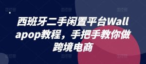 西班牙二手闲置平台Wallapop教程,手把手教你做跨境电商-聊项目