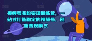 视频号涨粉变现训练营,一站式打造稳定的视频号,涨粉变现模式-聊项目