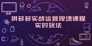 (11759期)拼多多实战运营现场课程,实时玩法,爆款打造,选品、规则解析-聊项目