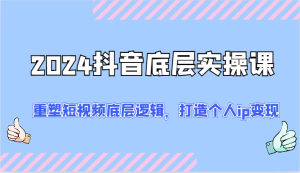 2024抖音底层实操课:重塑短视频底层逻辑,打造个人ip变现(52节)-聊项目