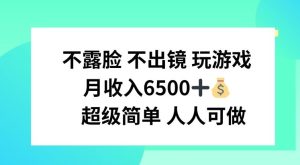 不露脸 不出境 玩游戏,月入6500 超级简单 人人可做【揭秘】-聊项目
