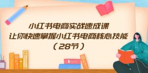 小红书电商实战速成课,让你快速掌握小红书电商核心技能(28节)-聊项目