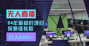 (11921期)24年最稳项目“无人直播”玩法,每月躺赚6000+,有手就会,新手福音-聊项目