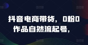 抖音电商带货,0粉0作品自然流起号,热销20多万人的抖音课程的经验分享-聊项目