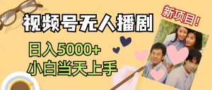 (12120期)视频号无人播剧,拉爆流量不违规,日入5000+,小白当天上手-聊项目