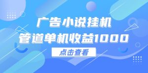 (12198期)广告小说挂机管道单机收益1000+-聊项目