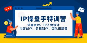 IP操盘手特训营,流量变现、IP人物设计、内容创作、剪辑制作、团队搭建等-聊项目