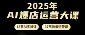 2025年AI爆店运营大课,13节AI实操课+37节流量运营课-聊项目