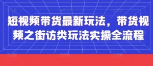 短视频带货最新玩法,带货视频之街访类玩法实操全流程-聊项目