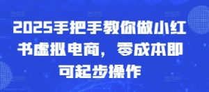 2025手把手教你做小红书虚拟电商,零成本即可起步操作-聊项目