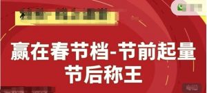 赢在春节档-节前起量,后称王,淘系精品线上系列课-聊项目