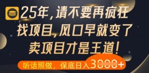 什么?25年你还在疯狂找项目做,醒醒吧,看完这些你全都懂了【揭秘】-聊项目