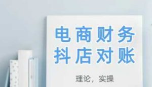 2025抖店对账,从理论到实操,学完即用-聊项目