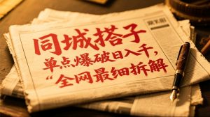 同城搭子群19.9单点爆破日入千,搭子组局月入万,全网最细拆解-聊项目