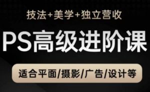PS高级后期进阶课(技法+美学+独立营收),适合平面摄影广告设计等-聊项目