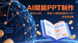 AI赋能PPT制作,每日2小时,普通人0基础实操月入7k+ 的变现攻略-聊项目