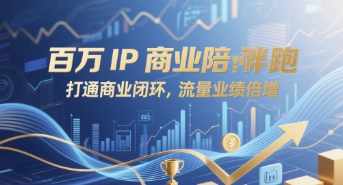 百万IP商业陪跑，打通商业闭环，流量业绩倍增-聊项目