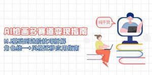 AI绘画多赛道变现指南:MJ基础到进阶技巧拆解,角色统一+风格迁移应用指南-聊项目
