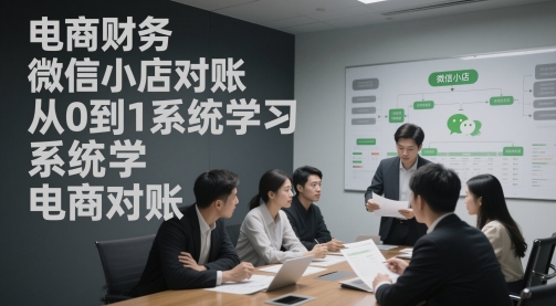 电商财务微信小店对账，从0到1系统学习电商对账-聊项目