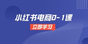 小红书电商0-1课,开店选品全流程,多平台素材处理与爆款笔记制作-聊项目