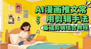 AI漫画推文常用剪辑手法,基础剪辑组合教程-聊项目