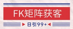 小红书某音FK赛道引流获客 自热矩阵日引200+【揭秘】-聊项目
