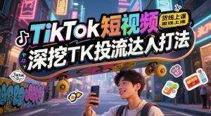 TikTok短视频带货线上课，深挖TK投流达人打法-聊项目
