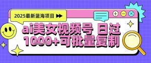 视频号AI美女跳舞暴力起号玩法，日入1k+，全程软件操作，小白也能玩的项目-聊项目