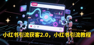 小红书引流获客2.0，小红书引流教程-聊项目