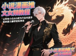 小说漫画推文女频教程,让所有小白从0成为行业内高手,简单暴力兼职轻松挣米-聊项目