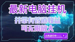 电脑挂机单机每天收益300—500+ 并带有团队管道收益 可无限放大-聊项目