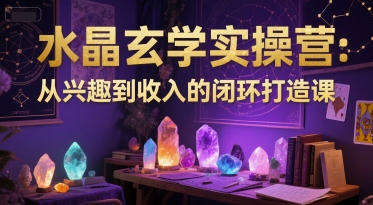 水晶玄学实操营：从兴趣到收入的闭环打造课-聊项目