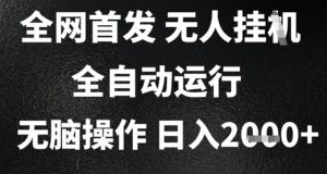 2025首发无人挂G项目,日入2k+,全自动运行,无脑操作,长期稳定 小白可玩【揭秘】-聊项目