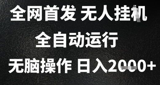2025首发无人挂G项目，日入2k+，全自动运行，无脑操作，长期稳定 小白可玩【揭秘】-聊项目