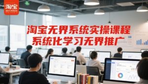 淘宝无界系统实操课程，系统化学习无界推广-聊项目