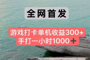全网首发游戏打卡手打一小时1000+ 单机收益300+ 不是市面上的战神和a,全网独家脚本-聊项目