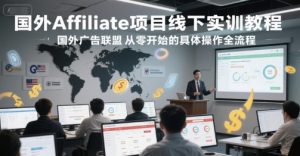 国外Affiliate项目线下实训教程,国外广告联盟从零开始的具体操作全流程-聊项目