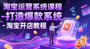 淘宝运营系统课程-打造爆款系统-淘宝开店教程-聊项目