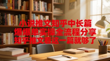 小说推文知乎中长篇爆单实操全流程分享，知乎推文看这一篇就够了-聊项目