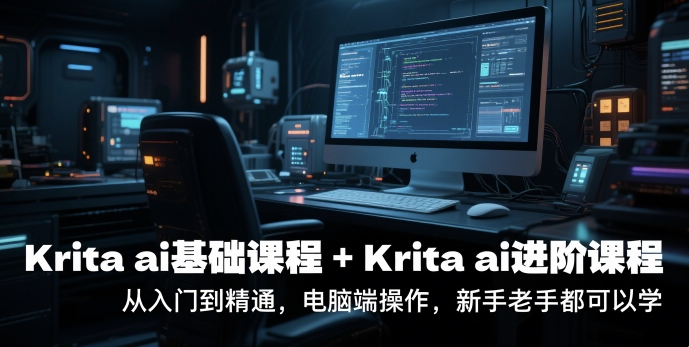 krita ai基础课程+Krita ai进阶课程，从入门到精通，电脑端操作，新手老手都可以学-聊项目