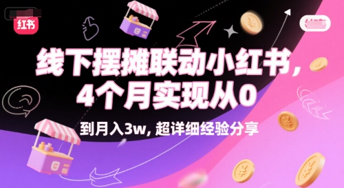 线下摆摊联动小红书，4 个月实现从 0 到月入3w，超详细经验分享-聊项目