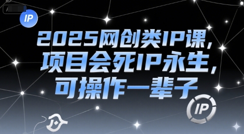 2025网创类IP课，项目会死IP永生，可操作一辈子-聊项目