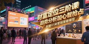 财富定位三阶课,趋势分析加心智抢占,附赠91种营销策略模型-聊项目