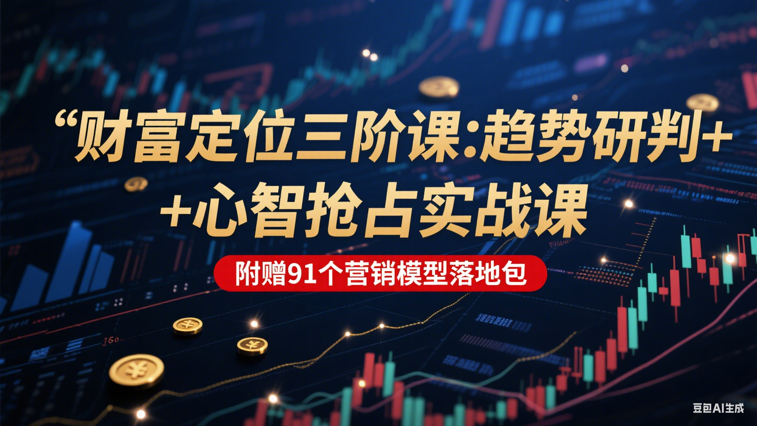 财富定位三阶：趋势研判 + 心智抢占实战课，附赠91个营销模型落地包-聊项目