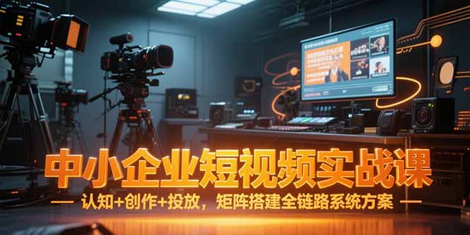 中小企业短视频实战课，认知+创作+投放，矩阵搭建全链路系统方案-聊项目