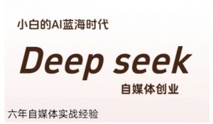 普通人利用Deepseek自媒体创业，零基础友好，小白的AI蓝海时代-聊项目