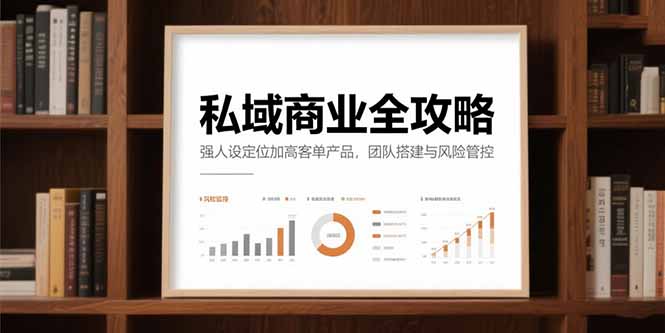 私域商业全攻略，强人设定位加高客单产品，团队搭建与风险管控-聊项目