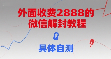外面收费2888的微信解封教程，具体自测-聊项目