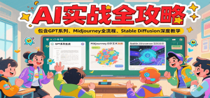 AI实战全攻略，包含GPT系列、Midjourney全流程、Stable Diffusion深度教学-聊项目
