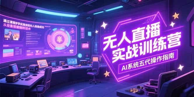 无人直播实操训练营，从设备搭建到话术，AI系统五代操作指南(7月更新-聊项目